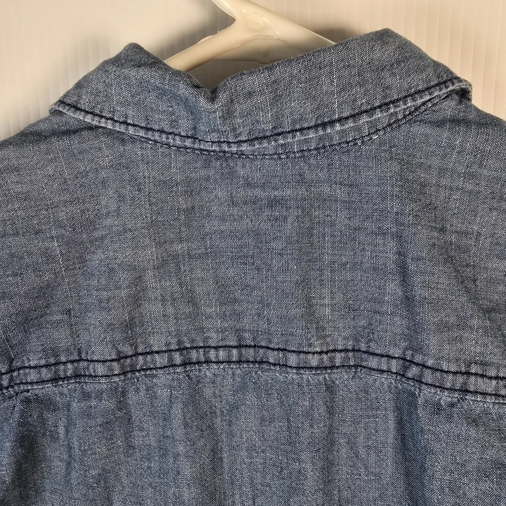 Carter's Boy/Girl Blue Button Down Denim Shirt Medium Wash Size 6 Long Sleeve